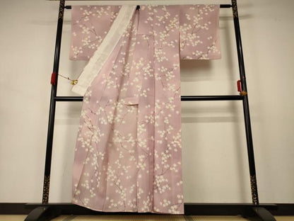 平和屋着物＊夏物 小紋 絽 楓文 正絹 逸品 AABB2502jd