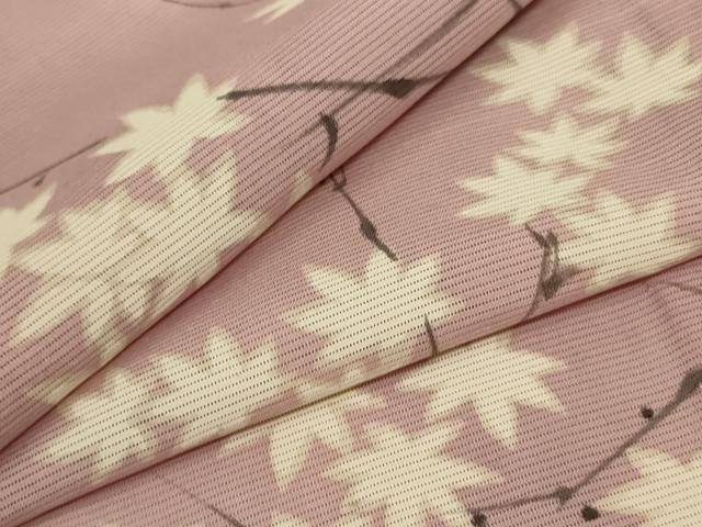 平和屋着物＊夏物 小紋 絽 楓文 正絹 逸品 AABB2502jd