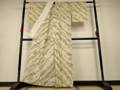 平和屋着物＊夏物 小千谷ちぢみ 霞文 麻 逸品 未使用 AABB2504jd