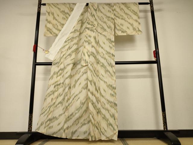 平和屋着物＊夏物 小千谷ちぢみ 霞文 麻 逸品 未使用 AABB2504jd