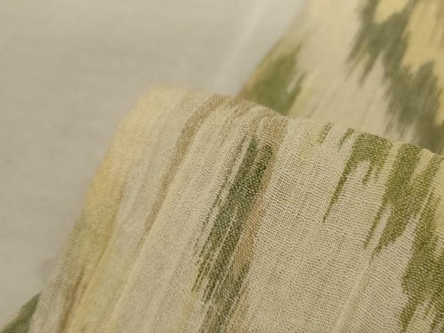 平和屋着物＊夏物 小千谷ちぢみ 霞文 麻 逸品 未使用 AABB2504jd