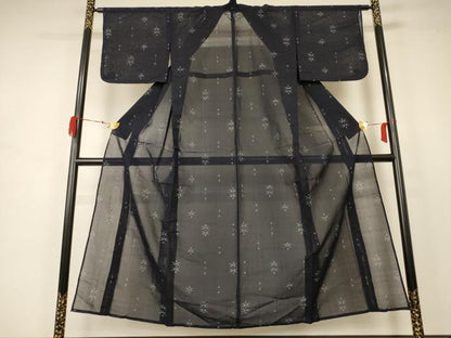 平和屋着物＊夏物 紗紬 絣文 正絹 逸品 AABB2505jd