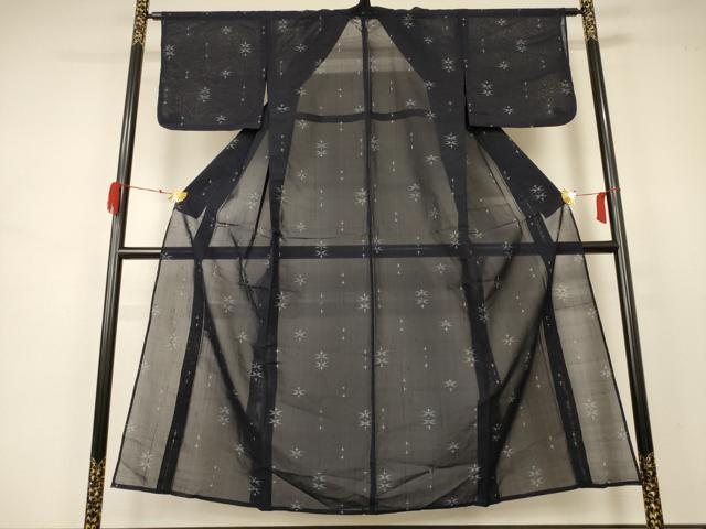 平和屋着物＊夏物 紗紬 絣文 正絹 逸品 AABB2505jd