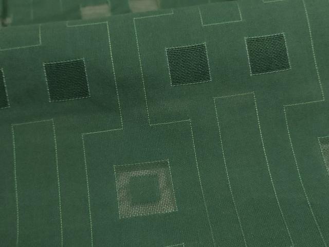 平和屋着物＊夏物 小紋 紗 幾何学文 正絹 逸品 AABB2507jd