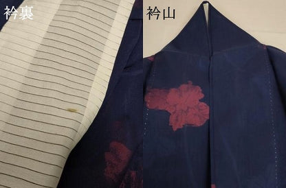 平和屋着物＊夏物 小紋 紗 草花文 正絹 逸品 AABB2509jd
