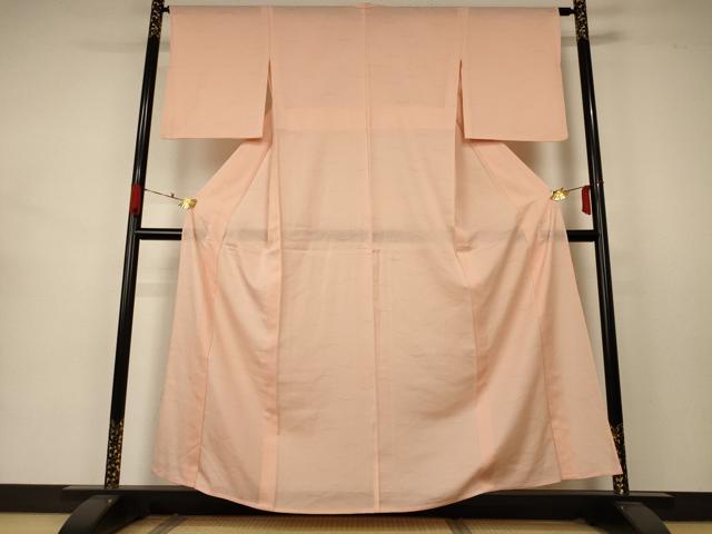 平和屋着物＊夏物 色無地 変わり絽 芝紋紗 洒落柿色 正絹 逸品 AABB2510jd