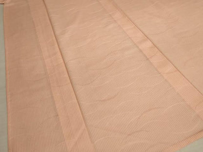 平和屋着物＊夏物 色無地 変わり絽 芝紋紗 洒落柿色 正絹 逸品 AABB2510jd