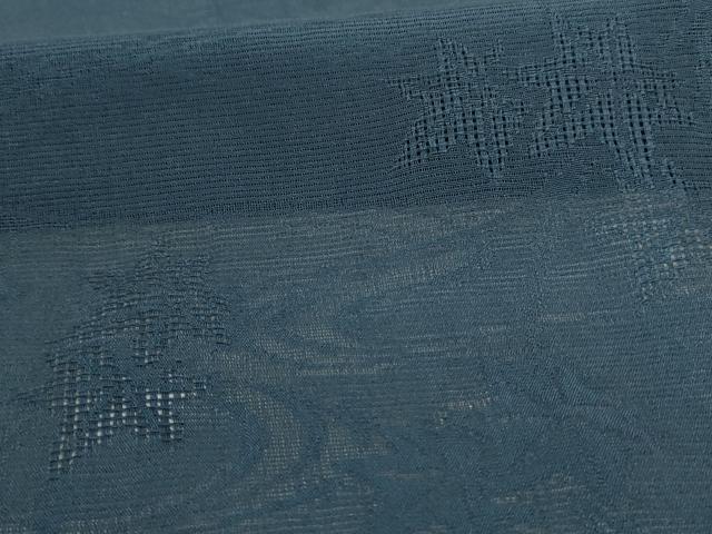 平和屋着物＊夏物　色無地　絽　流水楓紋紗　ロング丈　正絹　逸品　AABB2513jd