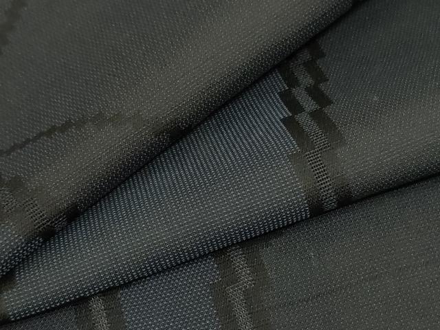 平和屋着物＊夏物 小紋 紗 幾何学文様 正絹 逸品 AABB2514jd