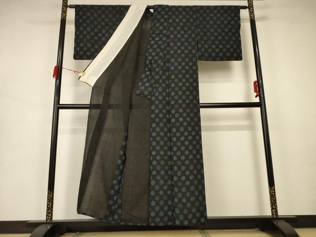平和屋着物＊夏物 小紋 紗 花丸文 正絹 逸品 AABB2515jd