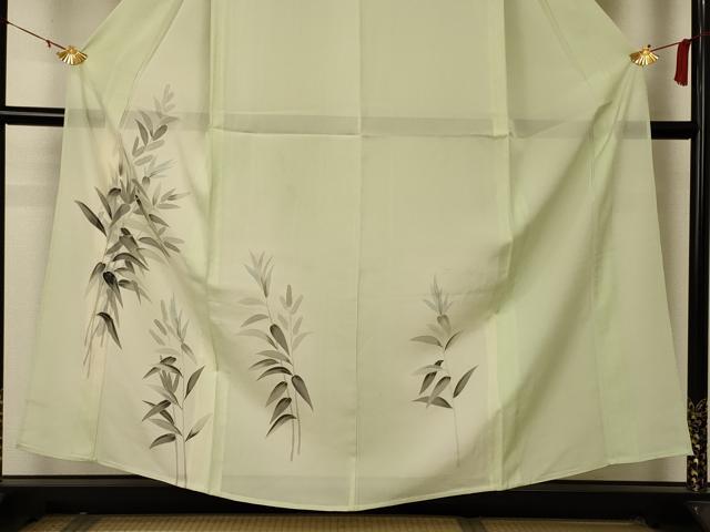 平和屋着物＊夏物 訪問着 絽 枝葉文 暈し染め 正絹 逸品 AABB2516jd