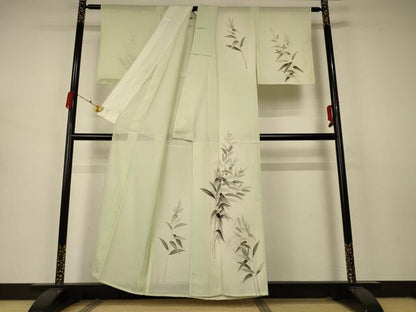 平和屋着物＊夏物 訪問着 絽 枝葉文 暈し染め 正絹 逸品 AABB2516jd
