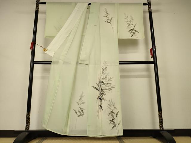 平和屋着物＊夏物 訪問着 絽 枝葉文 暈し染め 正絹 逸品 AABB2516jd