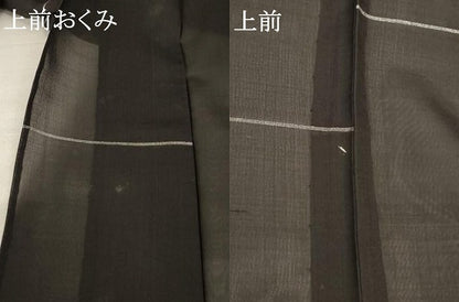 平和屋着物＊夏物 小紋 紗 幾何学文様 正絹 逸品 AABB2517jd
