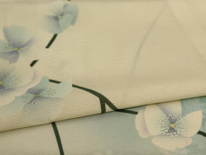 平和屋着物＊夏物 訪問着 絽 枝花文 暈し染め 正絹 逸品 AABB2519jd