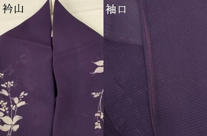 平和屋着物＊夏物 小紋 絽 草花文 正絹 逸品 AABB2520jd