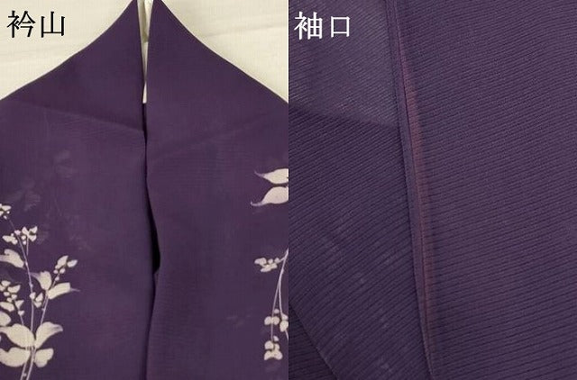 平和屋着物＊夏物 小紋 絽 草花文 正絹 逸品 AABB2520jd