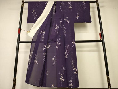 平和屋着物＊夏物 小紋 絽 草花文 正絹 逸品 AABB2520jd