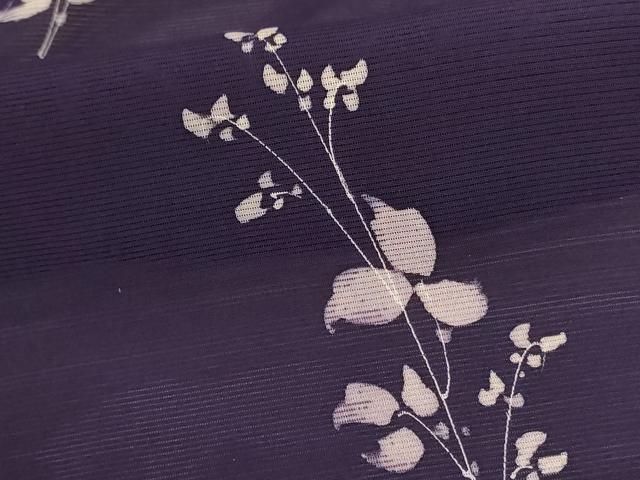 平和屋着物＊夏物 小紋 絽 草花文 正絹 逸品 AABB2520jd