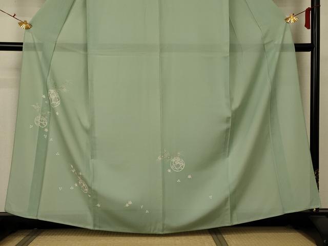平和屋着物＊夏物 訪問着 絽 花鞠文 金彩 正絹 逸品 AABB2527jd