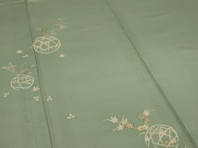平和屋着物＊夏物 訪問着 絽 花鞠文 金彩 正絹 逸品 AABB2527jd