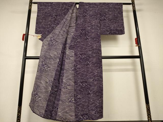 平和屋着物＊夏物 小紋 絽 立波文 正絹 逸品 未使用 AABB2530jd