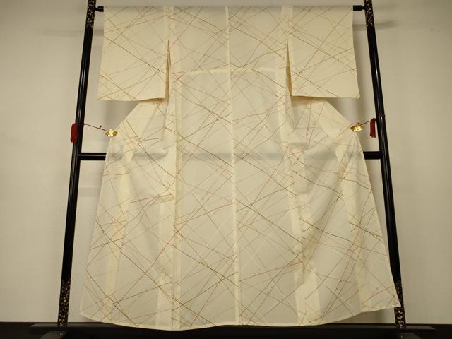 平和屋着物＊夏物 小紋 絽 露芝文 正絹 逸品 AABB2535jd