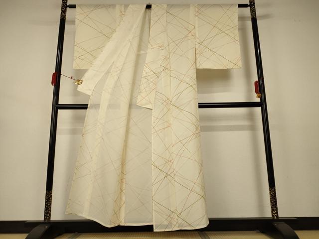 平和屋着物＊夏物 小紋 絽 露芝文 正絹 逸品 AABB2535jd