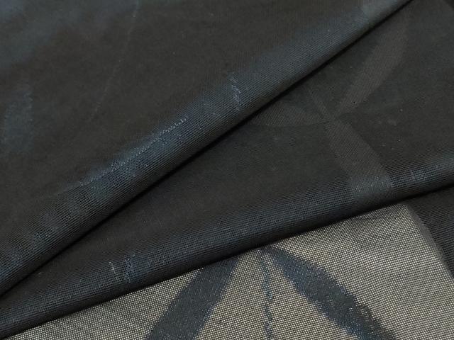 平和屋着物＊夏物 小紋 紗 枝葉文 正絹 逸品 AABB2539jd