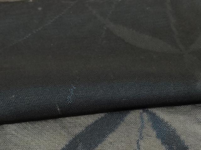 平和屋着物＊夏物 小紋 紗 枝葉文 正絹 逸品 AABB2539jd