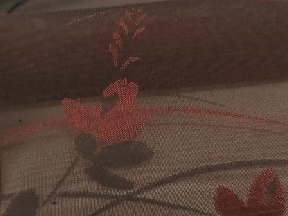 平和屋着物＊夏物 小紋 紗 芝葉文 正絹 逸品 AABB2541jd
