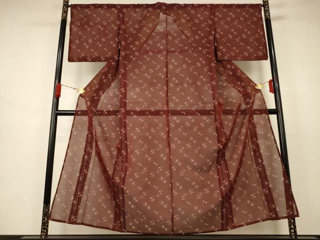 平和屋着物＊夏物 小紋 紗 絣文 正絹 逸品 AABB2542jd