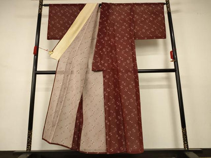 平和屋着物＊夏物 小紋 紗 絣文 正絹 逸品 AABB2542jd