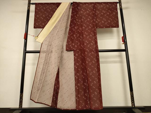 平和屋着物＊夏物 小紋 紗 絣文 正絹 逸品 AABB2542jd