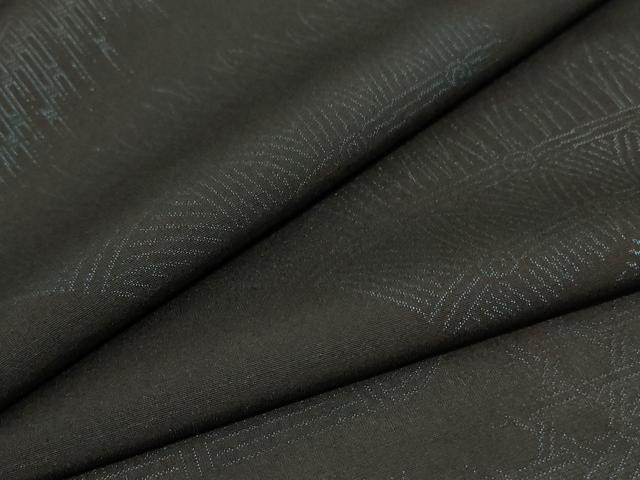 平和屋着物＊夏物 小紋 紗 風景文 正絹 逸品 AABB2543jd