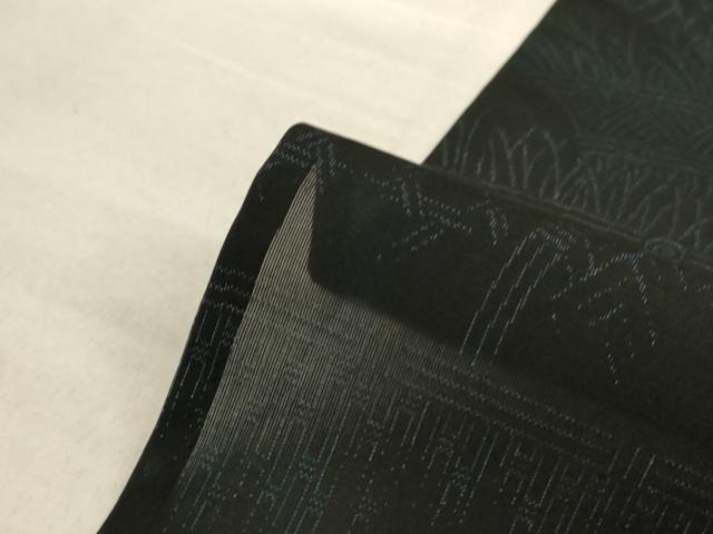 平和屋着物＊夏物 小紋 紗 風景文 正絹 逸品 AABB2543jd