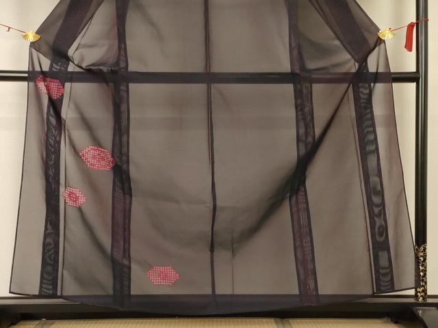 平和屋着物＊夏物 訪問着 紗 刺繍 花菱文 正絹 逸品 AABB2547jd
