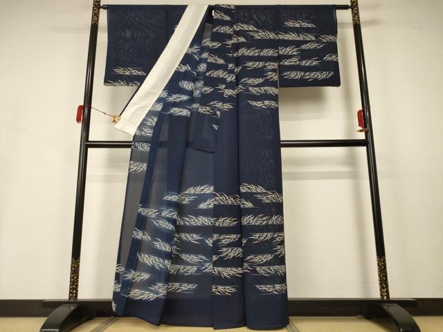 平和屋着物＊夏物 訪問着 絽 草葉文 正絹 逸品 AABB2550jd