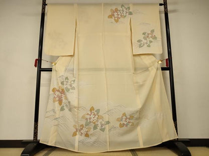 平和屋着物＊夏物 訪問着 駒刺繍 絽 紫陽花 銀彩 正絹 逸品 AABB2551jd