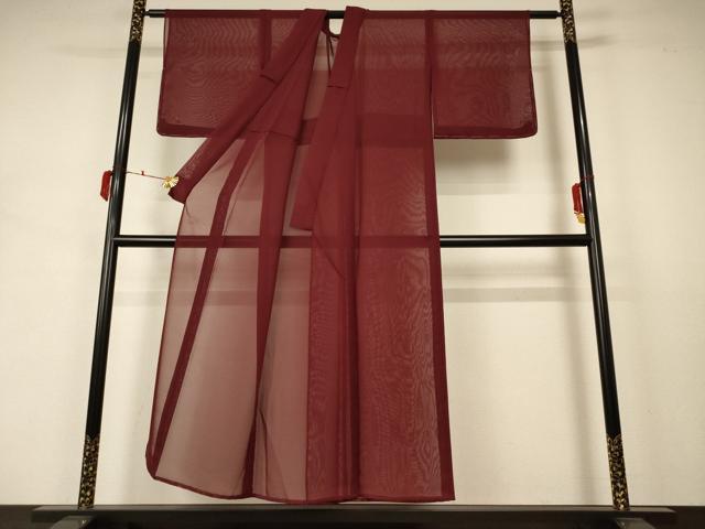 平和屋着物＊夏物 色無地 紗 葡萄茶色 正絹 逸品 未使用 AABB2556jd