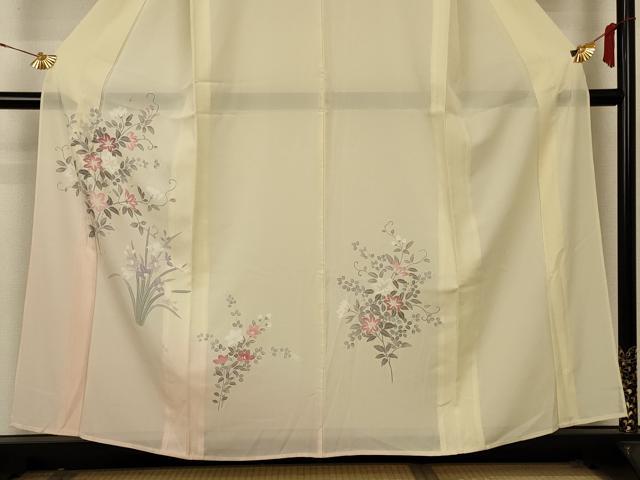 平和屋着物＊夏物 訪問着 絽 草花文 暈し染め 正絹 逸品 AABB2558jd