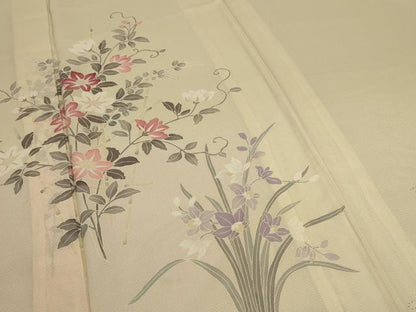 平和屋着物＊夏物 訪問着 絽 草花文 暈し染め 正絹 逸品 AABB2558jd