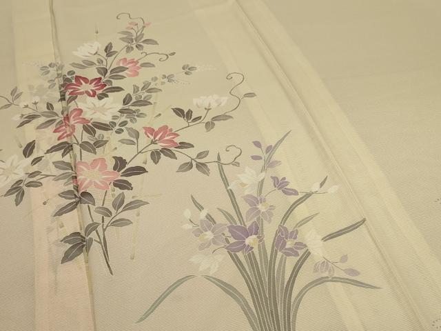 平和屋着物＊夏物 訪問着 絽 草花文 暈し染め 正絹 逸品 AABB2558jd