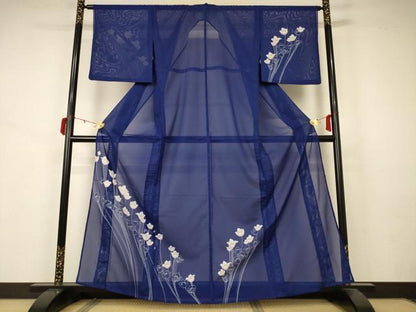 平和屋着物＊夏物 訪問着 絽 枝花文 洗える着物 AABB2562jd
