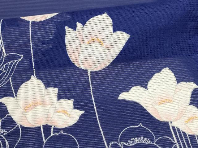 平和屋着物＊夏物 訪問着 絽 枝花文 洗える着物 AABB2562jd