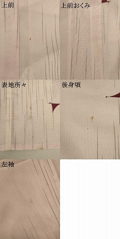 平和屋着物＊夏物 小紋 絽 鶴 暈し染め 洗える着物 AABB2570jd
