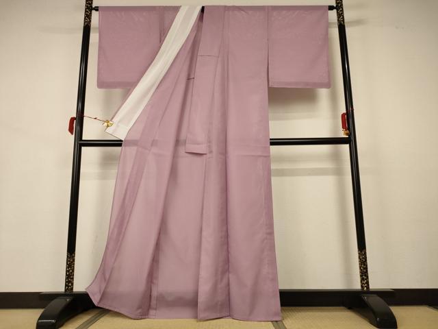 平和屋着物＊夏物 色無地 絽 薄柿色 洗える着物 未使用 AABB2571jd
