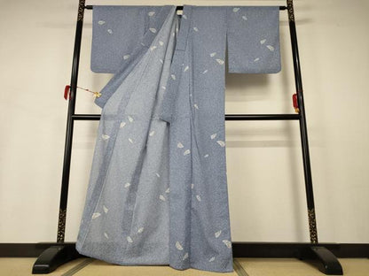 平和屋着物＊夏物 小紋 紗 辻が花文 洗える着物 AABB2572jd