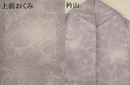 平和屋着物＊夏物　小紋　絽　桜文　洗える着物　AABB2573jd