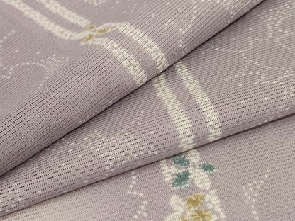 平和屋着物＊夏物　小紋　絽　桜文　洗える着物　AABB2573jd